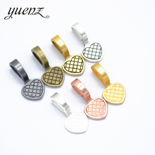 YuenZ-abalorios de pala en forma de corazón antiguo para fabricación de joyas, pulsera de collar DIY, 20 Uds., 7 colores, 19x9mm, J351 2024 - compra barato