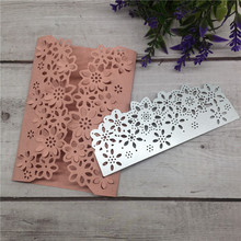 Floral Edge Border Cutting Dies Stencil DIY Metal Die Scrapbooking Card Paper Craft Embossing Folder Template 52*132mm 2024 - buy cheap