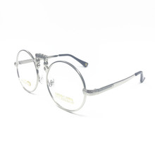 Vintage 50mm Round Silver Eyeglass Frames Titanium Alloy Full Rim antique Rx able Hand Made Glasses Top Quality 2024 - buy cheap