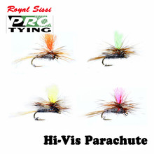 Royal Sissi 4 optional colors 6pcs/box 18# mini High vision parachute flies small dry flies surface feeders fly fishing lure fly 2024 - buy cheap