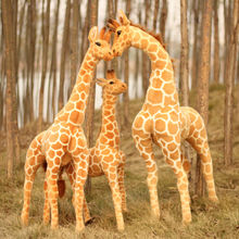 [Engraçado] grande 100cm de pé girafa pelúcia boneca brinquedo simulação animal veado modelo casa decoração crianças criança melhor presente 2024 - compre barato