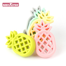 Keep&Grow BPA Free 5Pcs Pineapple Silicone Teethers Chewable Baby Teethers Nursing Necklace Pendant Pacifier Chain Accessories 2024 - buy cheap