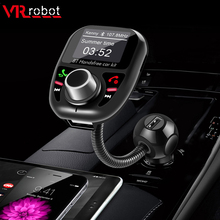 VR robot Bluetooth Handsfree Car Kit FM передатчик модулятор 5V 3.4A USB зарядное устройство адаптер Aux Car Audio TF U Disk MP3 плеер 2024 - купить недорого