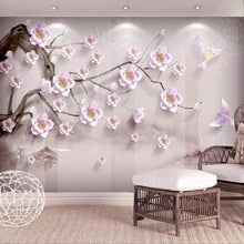 Custom Mural Wallpaper 3D Stereo Relief Plum Blossom Photo Wall Painting Living Room TV Sofa Background Wall Home Decor 3D Mural 2024 - buy cheap