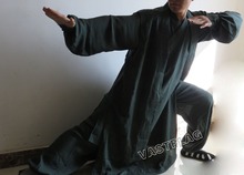 Conjunto de roupas artes marciais customizado, roupas para artes marciais kung fu taiji, tai chi, uniformes wudang taoist, 3 peças 2024 - compre barato
