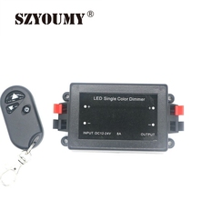 SZYOUMY New Version DC12-24V 8A Wireless Remote LED Light Single Color RF Dimmer Controller Free Shipping 2024 - buy cheap