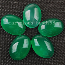 Free Shipping Beautiful jewelry 5PCS Wholesale Green Carnelian Gem Beads Cabacon CAB MC3267 2024 - buy cheap