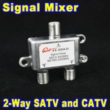 Divisor coaxial de sinal de tv, prático, porta de tv satélite, sat, combinador, interruptor de cabo, 2 em 1, dupla utilização, imperdível 2024 - compre barato