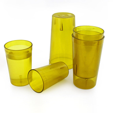 12 piezas vaso de plástico apilable restaurante bebidas tazas de bebidas de calidad vasos reutilizables Cafe Bar botella de té taza amarilla 2024 - compra barato