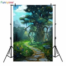 Funnytree pano de vinil fino para fotografia, para recém-nascidos, caminho de fotografia, árvore grande, luz fraca, estacionamento da marvel, novo fundo de foto, adereço 2024 - compre barato