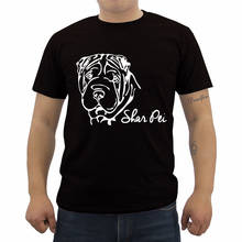 Новинка, Мужская хлопковая футболка с короткими рукавами и круглым вырезом, футболка Шарпей с принтом Hund Hunde, стильные футболки, топы в стиле хип-хоп 2024 - купить недорого
