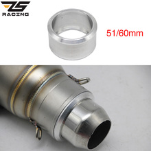 ZS Racing-Adaptador de escape de motocicleta, convertidor de acero suave, reductor, tubo conector, 60mm a 51mm 2024 - compra barato