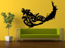 Free shipping DIY vinyl Motocross Wall Sticker Racing Stunt Dirt Biker PVC Wall Sticker Motobike Wall Decal Bedroom  Decoration 2024 - buy cheap