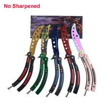 Colorful Color Game Knife Dull blade No Edge Practice Butterfly in Knife Balisong Trainer Training Pocket CS GO Karambit Knife 2024 - buy cheap