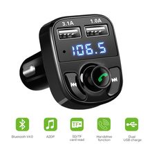 AOZBZ-Kit de reproductor de MP3 y Audio para coche, Kit con USB Dual, transmisor FM, Aux, modulador, Bluetooth, cargador de coche de carga rápida 3.1A 2024 - compra barato