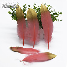 2019 Hot!30Pcs Beautiful Goose Satinettes Feathers Gold/Silver Painting Plume for Home Decoration Craft DIY Sewing Accessories 2024 - buy cheap