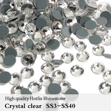 UM ++ SS3-SS40 Crystal clear Strass e pedras de Alta qualidade Strass Hotfix para o Vestuário Bolsas Calçados frete grátis 2024 - compre barato