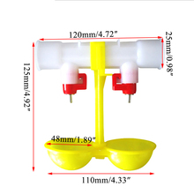 Bebederos automáticos para granja, bebederos de agua, bebedero de plástico, doble bandeja, jaula para pájaros, 40 Uds. 2024 - compra barato