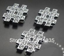 100pcs/lot 8mm rhinestone # symbol zinc alloy slide charm fit for 8mm phone strips 2024 - buy cheap