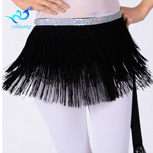 Women Belly Dance Costume Hipscarf Belly Dancing Hip Scarf Latin Dance Wrap Skirt Performance Fringe Tassel 3 Layers 2024 - buy cheap