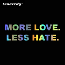Car Styling More Love Less Hate Words Sticker Vinyl Car Bumper Body Window Stickers and Decals Auto Goods Decoration Accessories 2024 - buy cheap