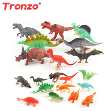 Tronzo 12 шт./компл. мини-Динозавр для Юрского периода, модель моделирования, фигурки, развивающие динозавры, мини-игрушки для животных, подарок для детей 2024 - купить недорого