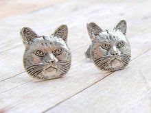 Pendientes con forma de gato para mujer, aretes con personalidad, chapado antiguo, a la moda 2024 - compra barato