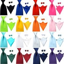 New Wedding Men Tie Red Fashion Pocket Ties For Men Business 8cm Groom Tie Kravat Bowties Ties Tie +Handkerchhief+Cufflinks 2024 - buy cheap