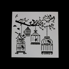 Caged Bird DIY Скрапбукинг Фотоальбом декоративное тиснение изготовление бумажных открыток шаблон лист для рисования трафарет Bullet Journal 2024 - купить недорого