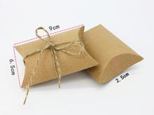 10pcs Fashion Hot Cute Kraft Paper Pillow Favor Gift Box Wedding Party Favour Gift Candy Boxes Paper Gift Box Bags Supply 2024 - buy cheap