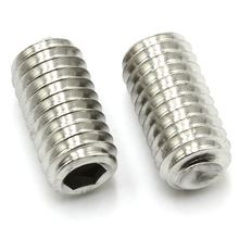 10pcs M6 stainless steel concave end set screw hex headless screws bolt machine bolts 25mm-40mm length 2024 - buy cheap