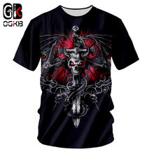 OGKB New Fashion Men's Cool Print Key Chain Skull 3d T-shirt O Neck Casual Tshirt Man Hiphop Streetwear Punk Short Sleeve Tees 2024 - buy cheap