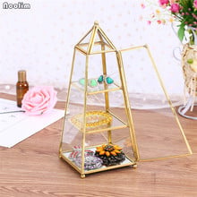 Geometric Transparent Glass House Flower Room Simple Modern Nordic Luxury Jewelry Storage Box Home Decoration Ornaments Crafts 2024 - buy cheap