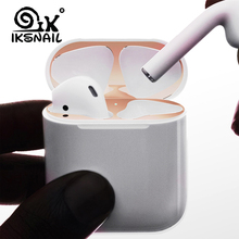 IKSNAIL-Protector de polvo de Metal para Apple funda de AirPods, accesorio de protección, pegatina, protección de la piel, cápsulas de aire de virutas de hierro 2024 - compra barato