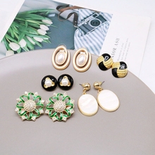 Geometrric Earrings For Women Girls Flower Round Shell Wholesale 2024 - buy cheap