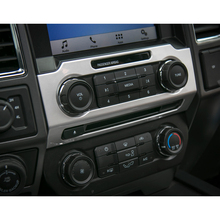 Автомобильный интерьер CD медиа аудио Регулировка громкости переключатель Панель рамка отделка Стайлинг стикер для Ford F150 2015 + ABS 3 цвета 2024 - купить недорого