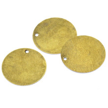 10Pcs Bronze Tone Round Alloy Blank Stamping Tags Pendants Jewelry DIY Findings Charms 20mm(6/8") Dia. 2024 - buy cheap