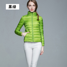 Chaqueta de manga larga con cuello levantado para mujer, abrigo de invierno, verde/Negro/naranja/Azul Marino 2024 - compra barato