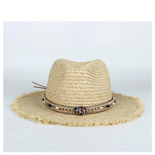 Fashion Japan Raffia Straw Summer Women Travel Beach Sun Hat Elegant Lady Bohemia Wide Brim Panama Sunbonnet Sunhat Size 56-58CM 2024 - buy cheap