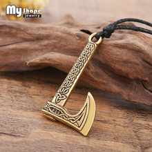 My shape 2 colors Axe Norse Viking Scandinavian Pendant Necklace Thor Odin Loki Asgard Hammer Mjolnir Courage Pendants Fashion 2024 - buy cheap