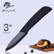 Ceramic Kitchen Knife 3 Inch Fruit Knives Black Zirconia Portable Camping Knives Cutter Cooking Tool ABS Handle with Knife Cover 2024 - buy cheap