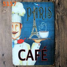 Paris Coffee  Kitchen Sign Plaque Metal Vintage  Metal Plate Wall Pub Home Art Party Shop Decor  Cuadros DU-5157 2024 - buy cheap
