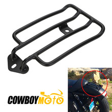 Black Motorcycle Solo Seat Luggage Carrier Rack For Harley Sportster XL 883 1200 XL883 XL1200 2004-2010 2011 2012 2013 2014 2015 2024 - buy cheap
