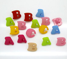 100Pcs Mixed Acrylic Letter Shape Sewing Buttons For Kids Clothes Scrapbooking Decorative Botones Handicraft DIY Accessories 2024 - buy cheap