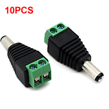 10pcs 2.1mm x 5.5mm BNC Male connector DC Male Adapter Surveillance System Power Supply for CCTV IP Camera 2024 - buy cheap