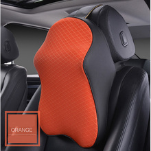3D Spare Car Headrest Pillow Leather Ice Silk Automobile Neck Rest Waist Supports Cushion For Auto Seat Cover Accessories 2024 - buy cheap
