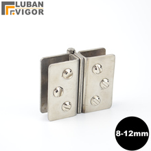 Stainless steel glass door hinge / glass clamp, no holes, double glass folder , Hardware ,for glass Thickness 8-12mm 2024 - buy cheap