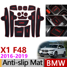 Anti-Slip Gate Slot Mat Rubber Coaster for BMW X1 F48 2016 2017 2018 2019 Accessories Car Stickers Styling 15Pcs Red White Balck 2024 - buy cheap