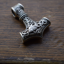 Sanlan viking pingente thors martelo charme mjolnir amuleto nórdico jóias mitologia 2024 - compre barato