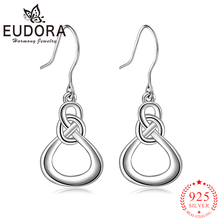 Eudora Authentic 925 Sterling Silver Geometric Dangle Earrings for Women Girls Trendy Fashion Silver Jewelry Drop Earrings 2024 - buy cheap